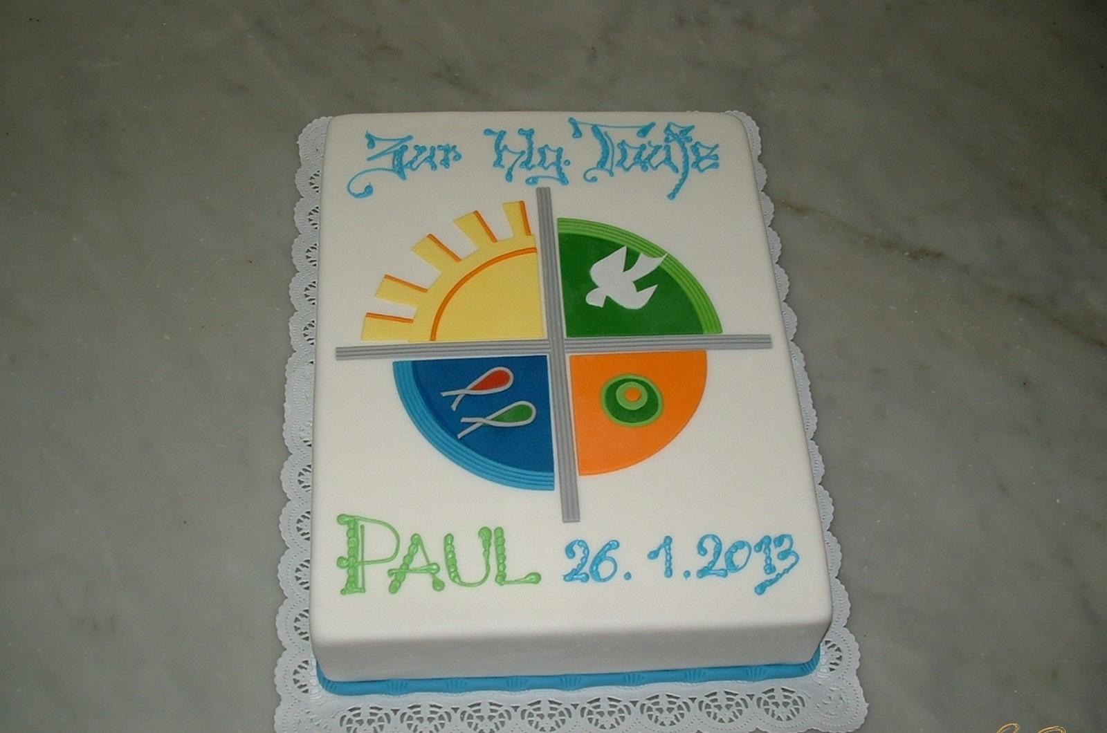 Unterleuthner Konditorei Tauftorte